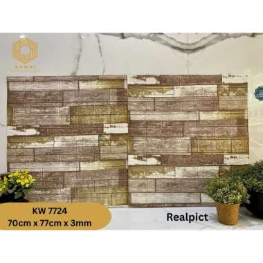 Kawaii Wallpaper - Wallpaper Dinding 3D Rock Brick / wallpaper 3D Foam 70cm x 77cm tebal 3mm High Qu