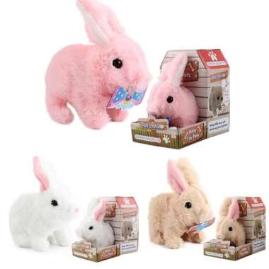 Mainan Edukasi Kelinci Bisa Berjalan / Mainan Anak Boneka kelinci Lucu Berjalan
