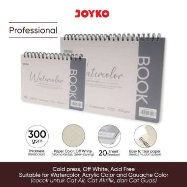Watercolor Book Buku Cat Air Joyko WLBK-2600 300 gsm 20 Sheets WLBK-2600-A5