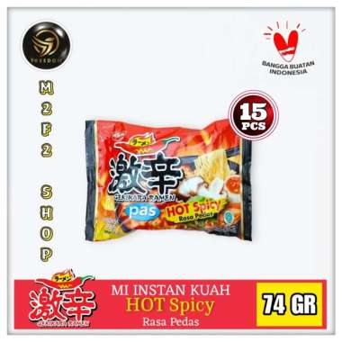 Nissin Gekikara Ramen Pas Hot Spicy Flavor | Mie Instant Kuah Rasa Pedas | Bag - 74 gr (Kemasan 15 P
