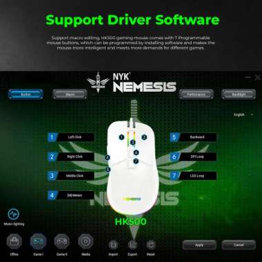 Mouse Gaming Macro NYK Nemesis HK-500