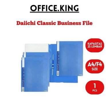 Daiichi Classic Business File Folio F4 / A4 DCS01 Bisnis File Biru Map Plastik Berlubang F4 / Folio 