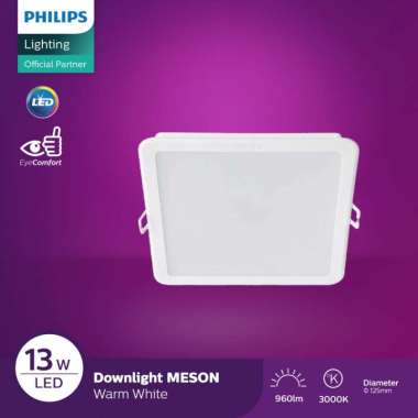 Lampu Philips Downlight 59465 Meson Kotak 125 13W 30K Cahaya Kuning
