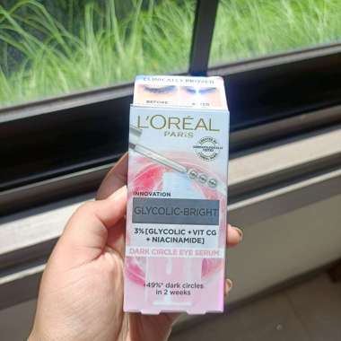 Loreal Paris Glycolic Bright Dark Circle Eye Serum 20ml Aplikasi Boba
