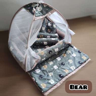 Kasur Bayi Kelambu Plus Badcover Fullset Bear