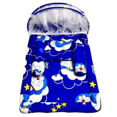 TERMURAH kasur bayi set kelambu DOraemon navy