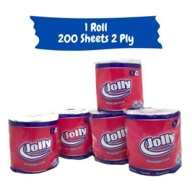 Tissue Jolly Toilet 200 Sheets 2 ply Tissu Toilet Roll Gulung