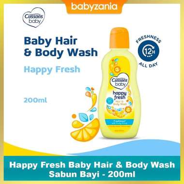 Cussons Baby Hair & Body Wash Sabun Bayi Happy Fresh - 200 ml