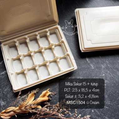 (10pcs) Mika Sekat Pangsit 8| 10| 12| 15| 20| MSC warna Cream| Tray Suikiau, Gyoza, Dumpling SEKAT15