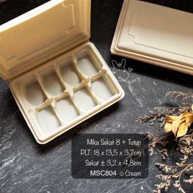 (10pcs) Mika Sekat Pangsit 8| 10| 12| 15| 20| MSC warna Cream| Tray Suikiau, Gyoza, Dumpling SEKAT8 