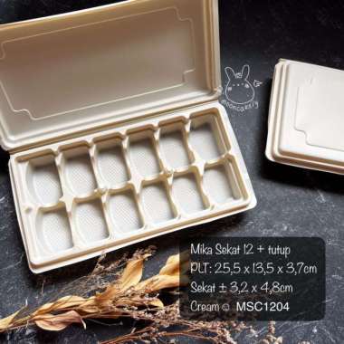 (10pcs) Mika Sekat Pangsit 8| 10| 12| 15| 20| MSC warna Cream| Tray Suikiau, Gyoza, Dumpling SEKAT12