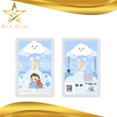 LOGAM MULIA MICRO GOLD EMASKU 0.1 GRAM BABY BOY SERIES