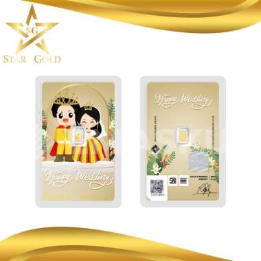 LOGAM MULIA MICRO GOLD EMASKU 0.1 GRAM WEDDING INTER SERIES