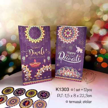 Kotak Diwali| Hindu Deepavali Box Hampers| dus Goody Bag Packaging K1303UNGU 12pcs