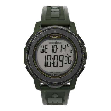 Jam Tangan Pria Timex Ironman TW5M58000 Adrenaline Digital Dial Green Resin Strap