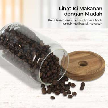 Toples Kaca Kedap Udara Tempat Penyimpanan Kopi Biji Kacang WMO YUSL01 650