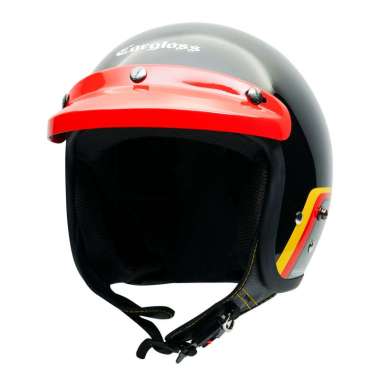 Cargloss CFM Retro Helm Half Face - Race Track Black M