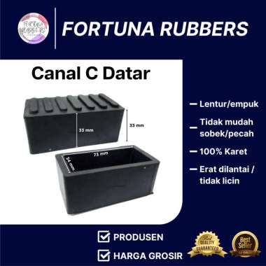 KAKI KARET TANGGA BAJA RINGAN CANAL C DATAR UKURAN 35X75 MM