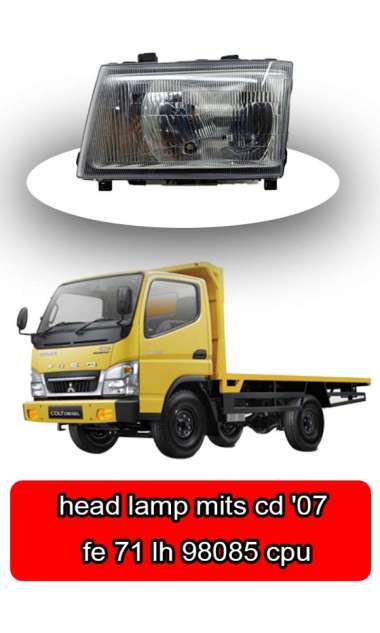 Head lamp LH tipe 98085 Merk CPU Canter 2007 - 40257 -