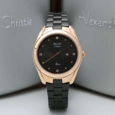 Jam Tangan Wanita Alexandre Christie AC2789 AC 2789 Original Garansi Resmi Rosegold Black