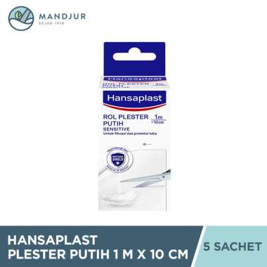 Hansaplast Rol Plester Putih 1 m x 10 cm - Melindungi Luka dari Bakteri