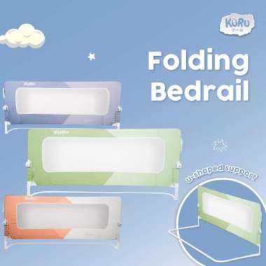 KURU BR2 Folding Baby Bedrail 120cm 160cm 180cm 200cm Pagar Lipat Pengaman Kasur Ranjang Bayi Bed Gu