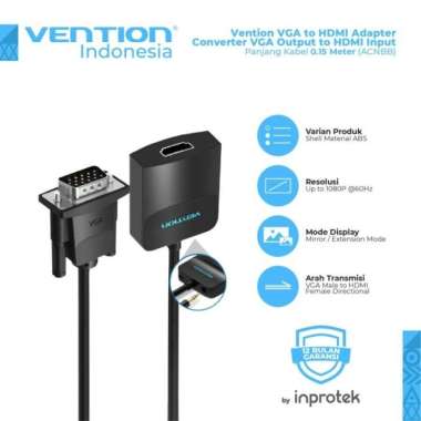 Vention ACN Adapter Converter VGA Male to HDMI Female ACNBB 0.15mm