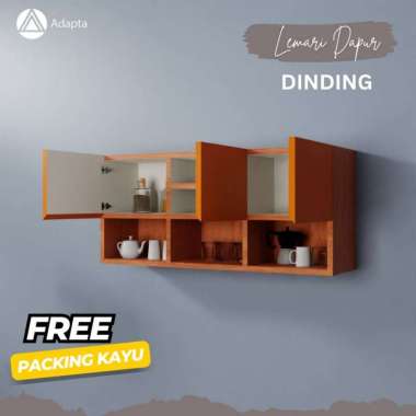 Lemari Rak Dinding Dapur Minimalis - Lemari Rak Bumbu Kitchen Set Gantung Atas Putih