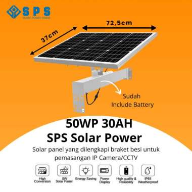 Solar Panel SPS 40/50WP Outdoor Solar Charging Panel Tenaga Matahari 12V 30AH 40WP/30AH
