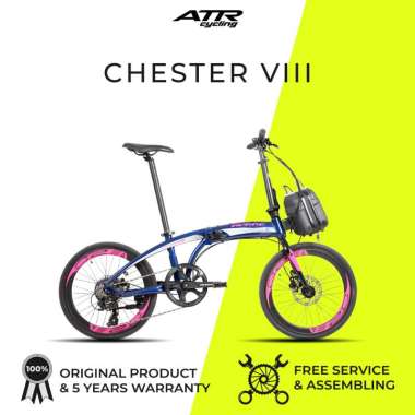 Sepeda Lipat AVAND FOLD AL20-08SP A CHESTER VIII (20) BL-SLV