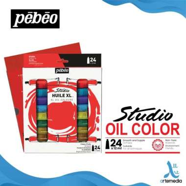 Cat Minyak Pebeo Studio Oil Paint 24x12ml Tube Set