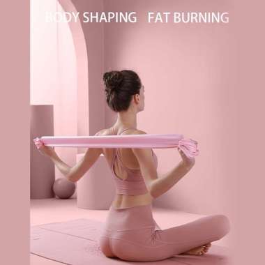 YOGA TENSION BAND YOGA RESISTANCE BAND BESAR KARET YOGA GYM PILATES PINK