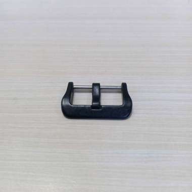 BUCKLE TALI JAM TANGAN GESPER 19MM WARNA HITAM POLOS PRIA