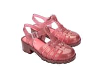 Mini Melissa SS25 Possession Heel Inf Glitter Clear /Blue Sepatu Anak Perempuan (35950BD2920)