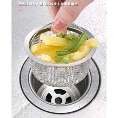 Saringan Wastafel Stainless Alat Penyaring Saluran Cuci Piring Anti Mampet