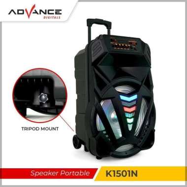 ADVANCE Speaker Portable K1501 Bluetooth Karaoke 15Inch Full Bass