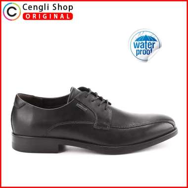 HUSH PUPPIES SEPATU PANTOFEL PRIA ORIGINAL FORMAL KULIT WATERPROOF HITAM BLACK HM19