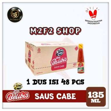 Saus sambal belibis 135ml 48 botol / saus cabe dua belibis 48 botol / Saus sambal botol belibis 135