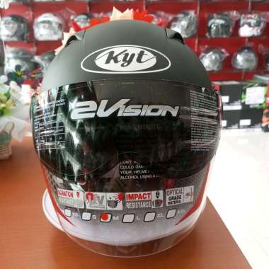 HELM KYT 2 VISION SOLID BLACK DOFF ORIGINAL L