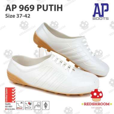 Sepatu Bola AP 969 PUTIH Multi Fungsi Sol pul Pool Karet Lokal Lentur Ringan Sepak Bola 37