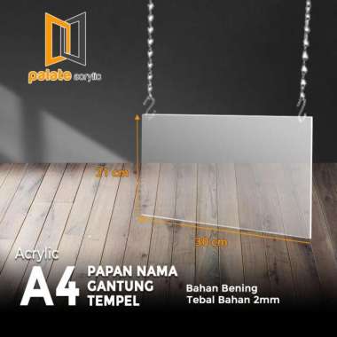 AKRILIK BROSUR GANTUNG A4 LANDSCAPE