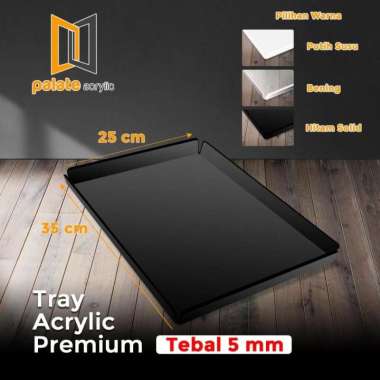 SERVING TRAY / AKRILIK NAMPAN AKRILIK / ACRYLIC TRAY 5MM PUTIH SUSU