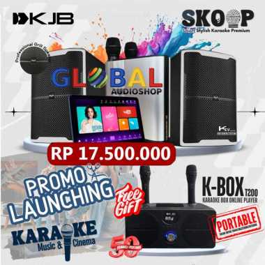 PLAYER KARAOKE KJB SKOOP WITH MIC WIRELESS SPEAKER ALL IN ONE KAIO ORIGINAL TANPA BONUS