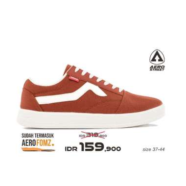 Aerostreet 37-44 Massive Low 2.0 Natural Merah Bata - Sepatu Sneakers Casual 38