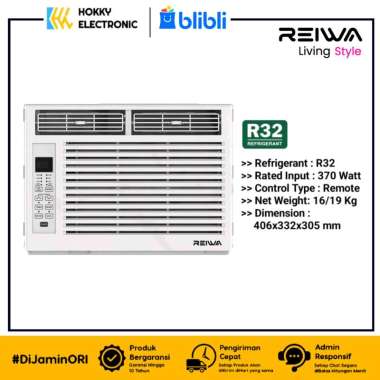 REIWA AC WINDOW 1/2 PK CW-0501RA AC WINDOW 1/2 PK AC REIWA CW-051RA LOW WATT GARANSI RESMI UNIT ONLY