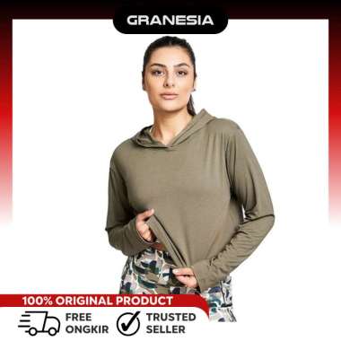 BAHE Zephyr Short Boxy Women's Hooded Tee WM30KH|Kaos Olahraga Yoga Fitnes Wanita L