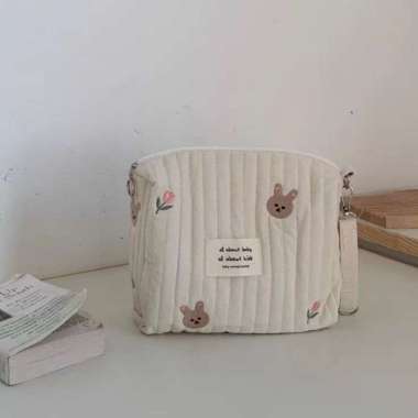 Teddy Bear Pouch Organizer Bag / Tempat Popok Bayi / Diaper Bag Kecil Tas Bunny