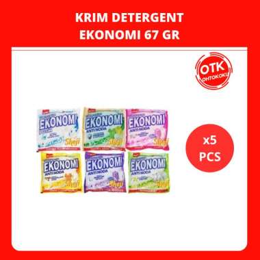 EKONOMI CREAM DETERGENT SABUN COLEK 67GR ISI 5PCS siwak