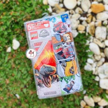 Lego Ninjago Jurassic World 5pc Briefs set For Boys 8 tahun