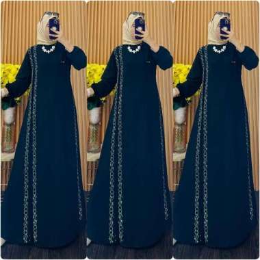 GAMIS CERUTY PAYET SAMPING SWAROVSKI GAMIS PUTIH SERAGAMAN MEWAH Ld105cm (Standard) L Hitam